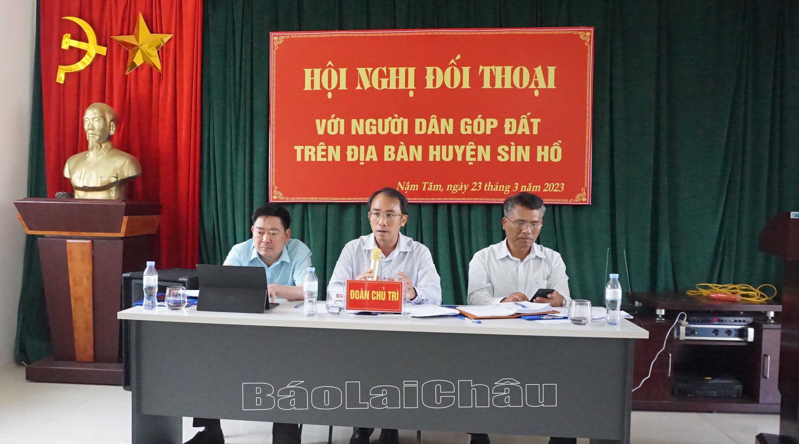 Đối thoại với người dân góp đất trồng cao su trên địa bàn huyện Sìn Hồ